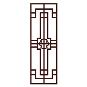Chinese Style Frosted Glass Window Film No Glue Sliding Door Static Film Imitation Redwood Lattice Window Film; 15x39 inch