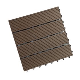 One box of 11 pieces, 300 * 300 * 22mm per piece Outdoor garden floor tiles Pool wood plastic DIY buckle splicing wpc