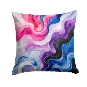Genderfluid Pride Throw Pillow Machine Washable, Indoor Outdoor Decorative Pillow for Couch, Bed or Patio, 14Hx14W